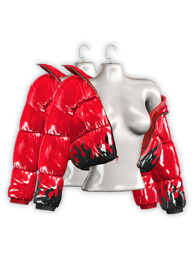 .:villena:.  - Vinyl Puffer - Red