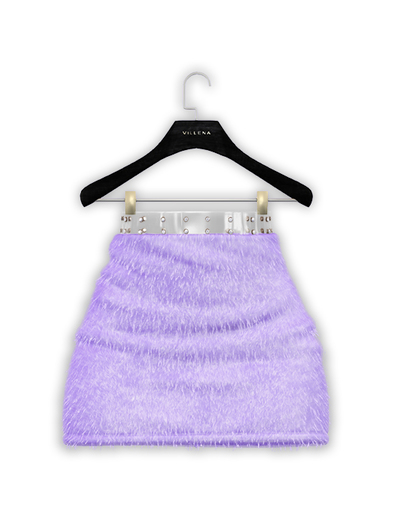 .:villena:. - Faux Fur Skirt - Lilac