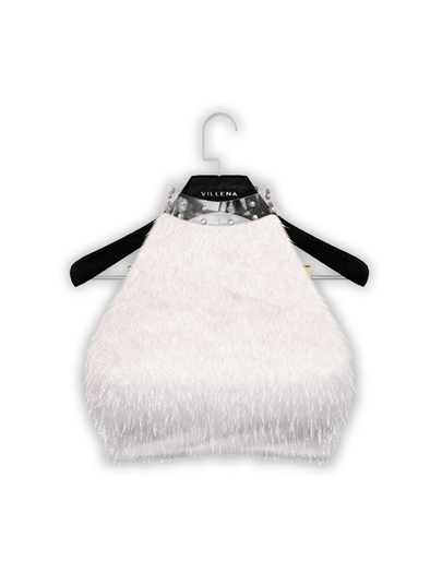 .:villena:. - Faux Fur Top - White