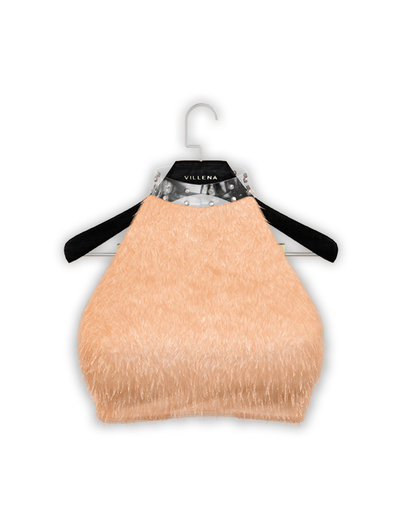 .:villena:. - Faux Fur Top - Buff