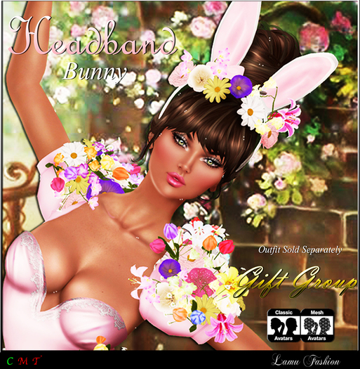 -Lamu Fashion-Gift Group Headband Bunny HAPPY EASTER!