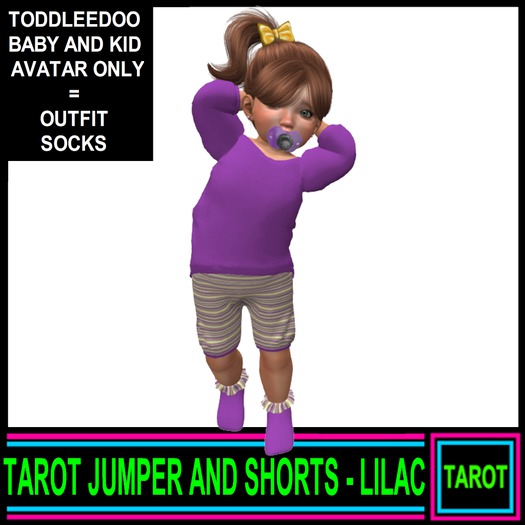 TAROT JUMPER AND SHORTS - LILAC