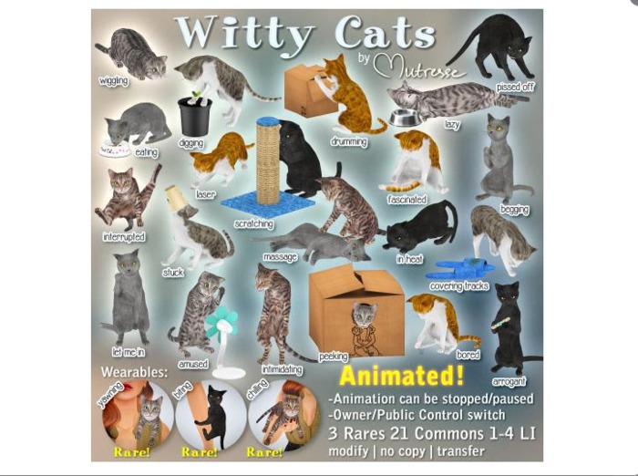 Mutresse-Chilling (wear)-Witty Cats RARE