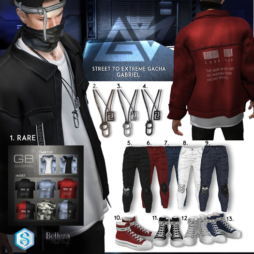 7.::GB::Ripped Color demim / Blue