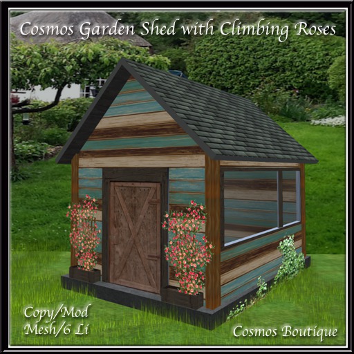 Cosmos Garden Shed with Climbing Roses MESH (BOX)