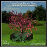 Cosmos Dream Tree and Flowers in Round Garden Planter MESH(BOX)