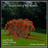 Cosmos Cart of Red Blooms (BOX)