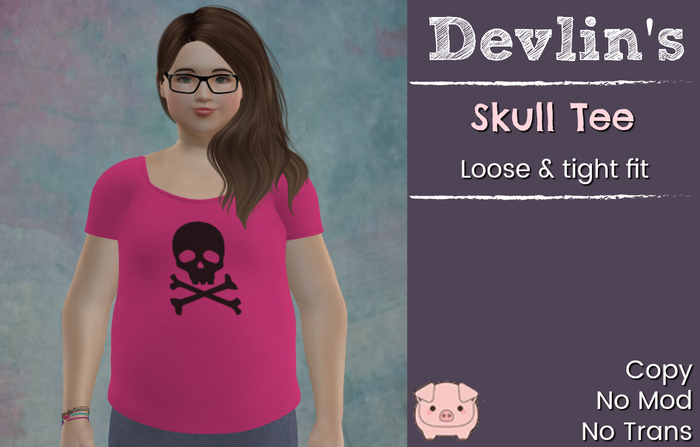 Devlin's - Piggu Jamie - Skull Tee