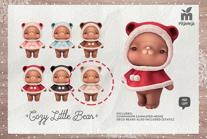 MishMish - Cozy Little Bear - Cream [Boxed](attach)