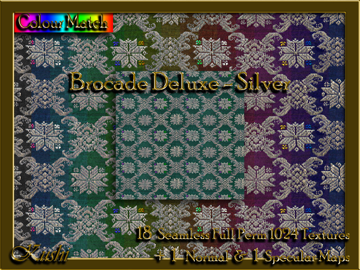 Brocade Deluxe Silver Textures