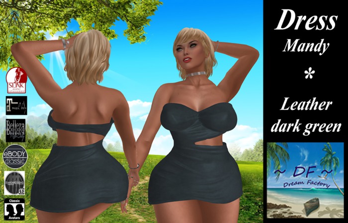 ~DF~Dress Mandy dark green