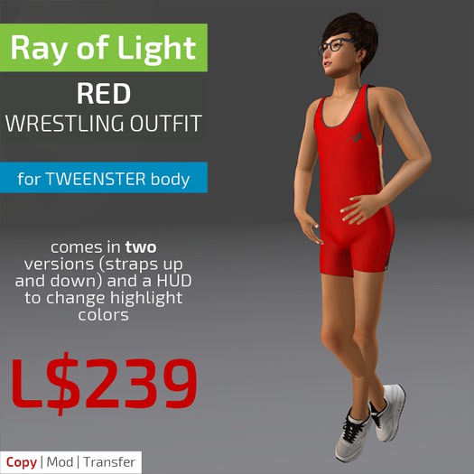 (RL) Wrestling Outfit - red