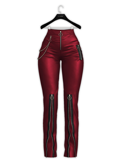 .:villena:. - Zip Trousers - Red