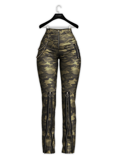 .:villena:. - Zip Trousers - Camo