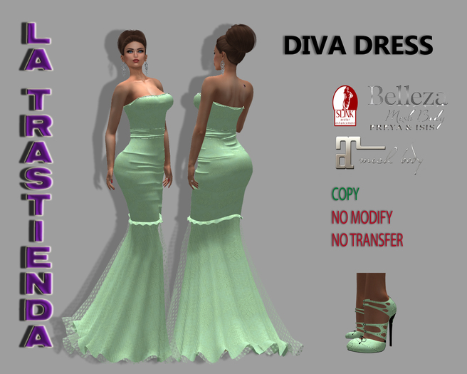 (XR)DIVA DRESS LIGHT GREEN