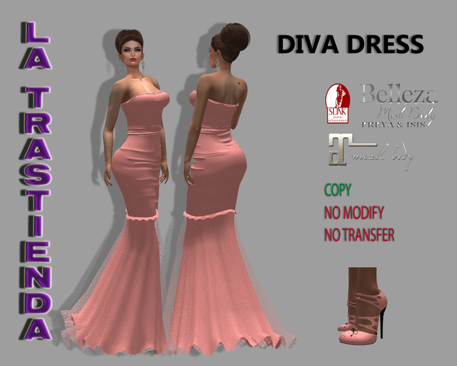 (XR)DIVA DRESS CORAL