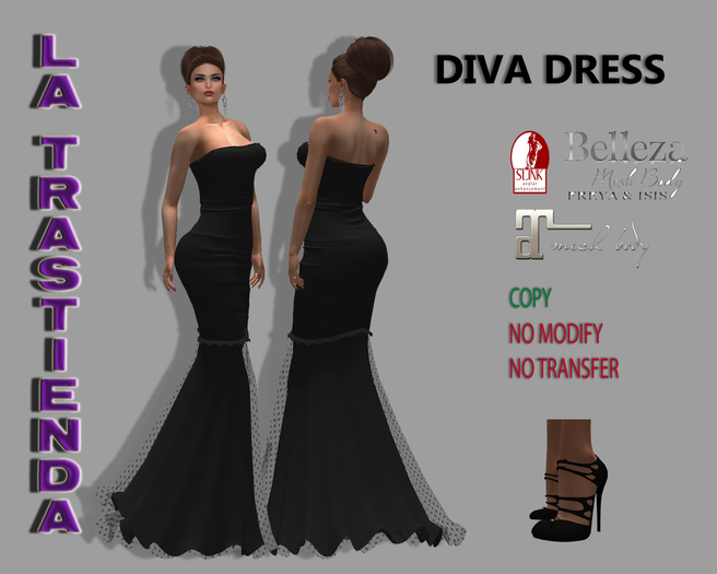 (XR)DIVA DRESS BLACK