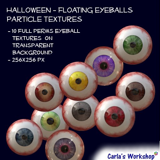 Floating eyeballs - Halloween particle (emitter) textures