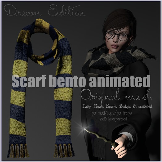 Scarf  Badger  - 1  -DE:Bento animated