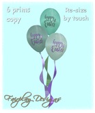 ~R~FDA~Pastel Happy Easter Balloon Cluster COPY ONLY