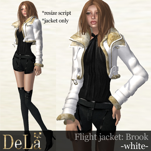 =DeLa*= Flight Jacket "Brook" White 