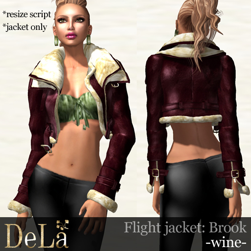 =DeLa*= Flight Jacket "Brook" Wine 