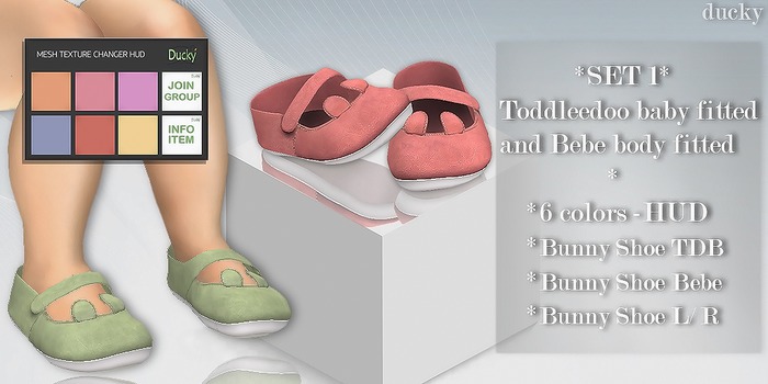 *Ducky-Mesh Girls Bunny Set 1 / Shoe 1