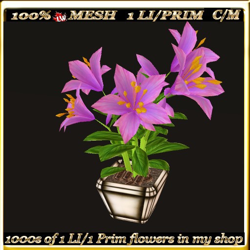 LW - Mesh Potted Lily (1 LI/Prim) - 3