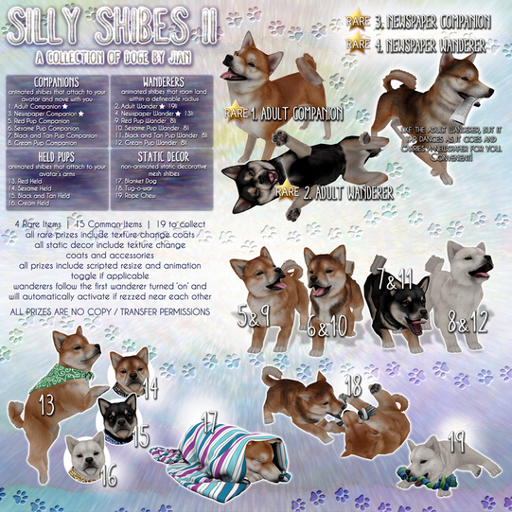 JIAN Silly Shibes II 15. Black and Tan Held BOX