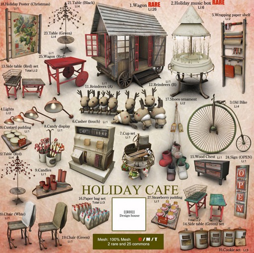 21 [[RH]] HOLIDAY CAFE-Table (Black)