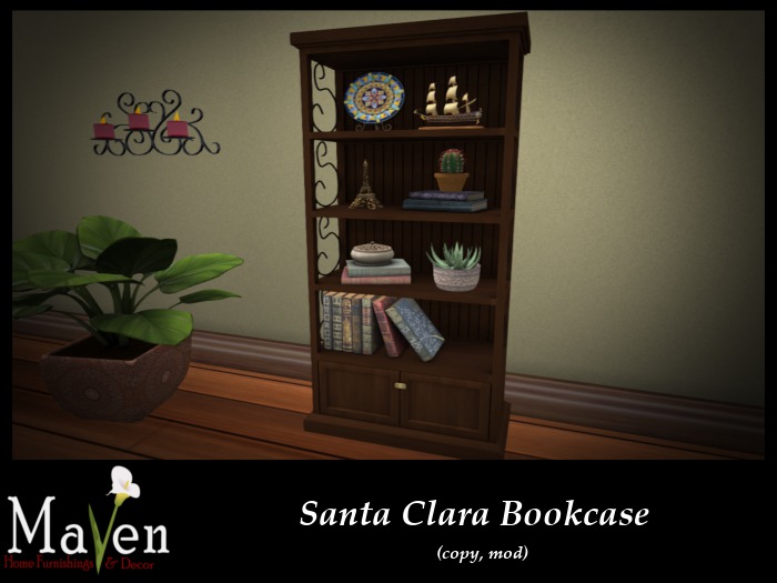 Santa Clara Bookcase - Books & Shelf Decor Included
