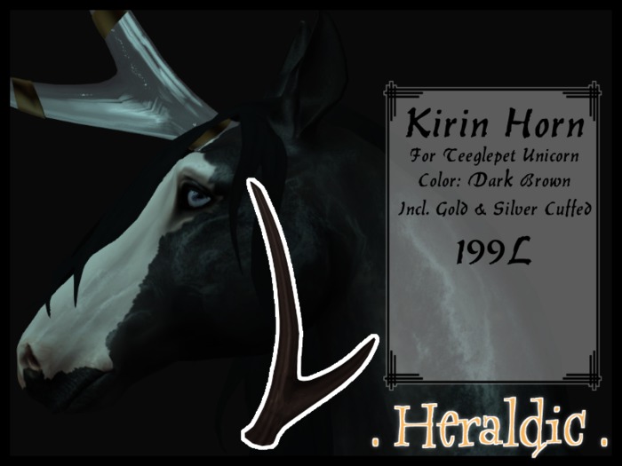 . heraldic . TPetUni Kirin Horn Dark Brown