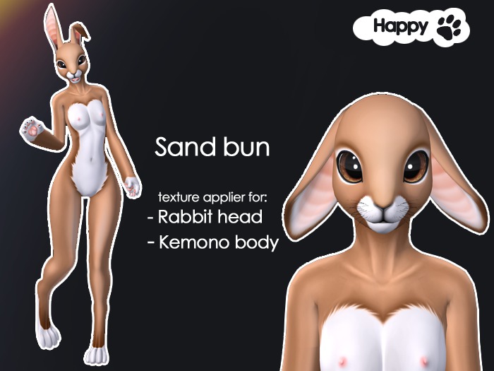 Happy Paw - Sand bun (applier rabbit head)