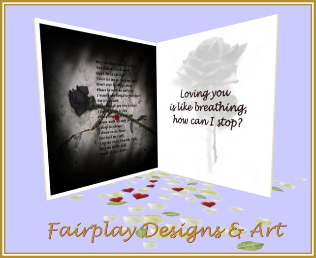 ~FDA~ Goth Loving You Greeting Card! *TOUCH ME*