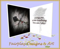 ~FDA~ Goth Loving You Greeting Card! *TOUCH ME*