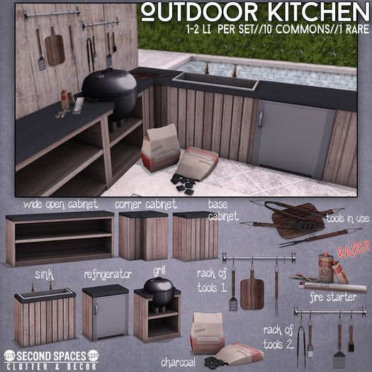 Second Spaces - Outdoor Kitchen - fire starter RARE