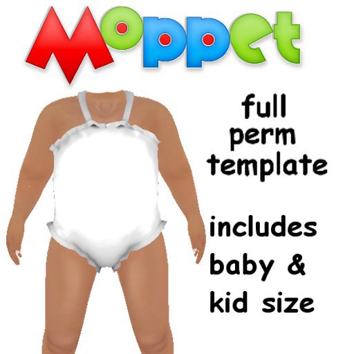 Moppet FULL PERM  Vneck Swimsuit Template