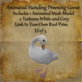 Bad Katz Animated Standing Preening Goose