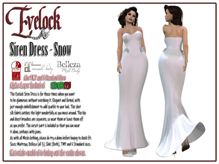 Evelock Siren Dress - Snow
