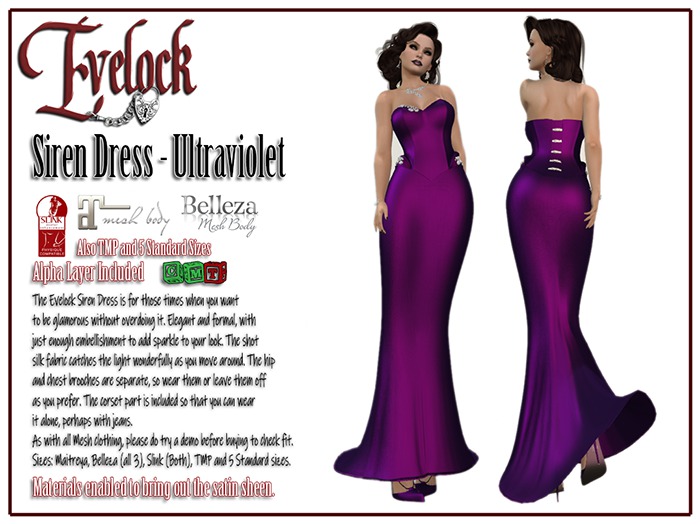 Evelock Siren Dress - Ultraviolet