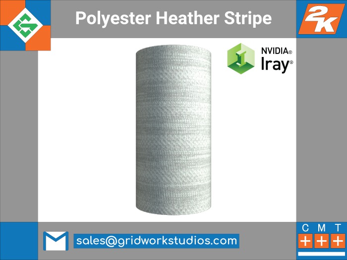 [ G.W.S. ] Polyester Heather Stripe Jersey