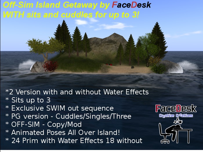FaceDesk Off-Sim Island Getaway *PG* Unpack HUD