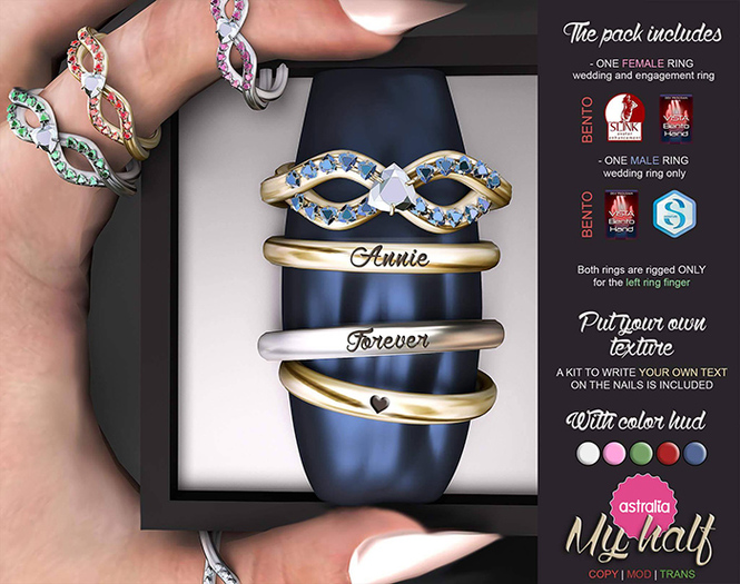 Astralia - My half (Rings set Bento) Slink/Vista/Sign