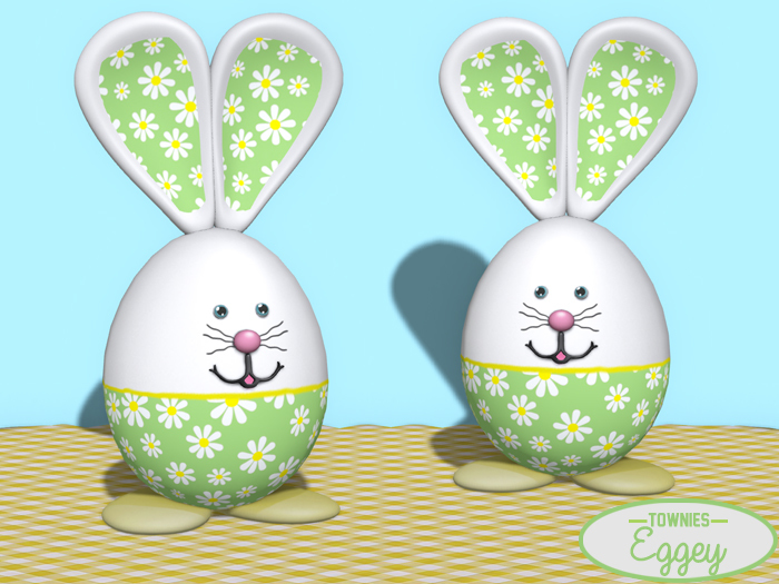 Townies Mesh -Eggey Easter Bunny Egg (daisy green)