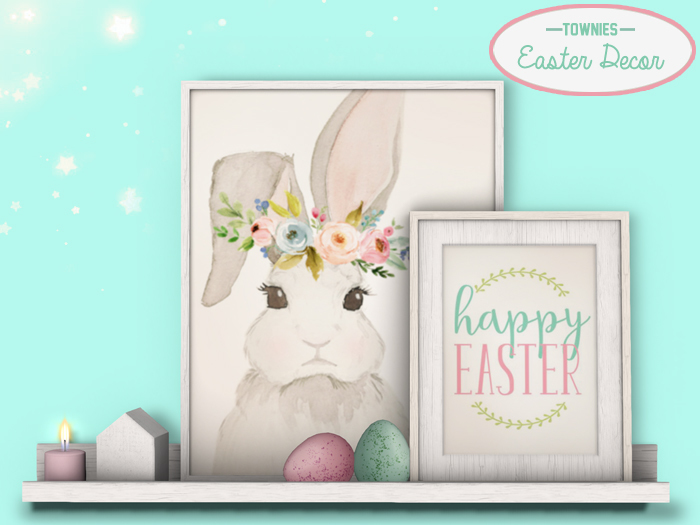 Townies Easter Spring Wall Art Shelf Decor 1