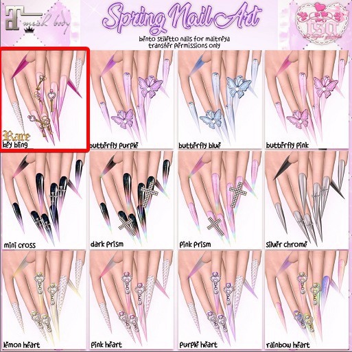 .tsg. Spring Nail Art - Key Bling RARE