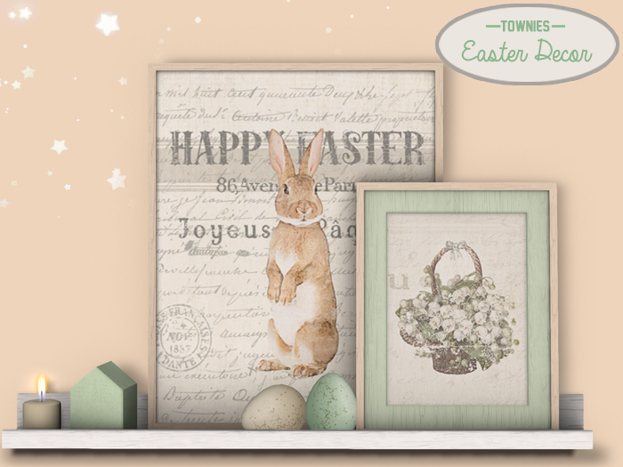 Townies Easter Spring Wall Art Shelf Decor 4