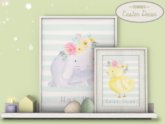 Townies Easter Spring Wall Art Shelf Decor 5