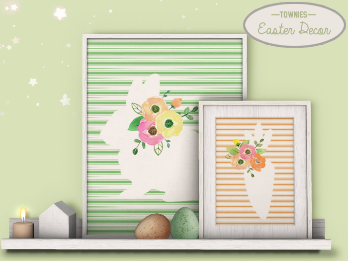 Townies Easter Spring Wall Art Shelf Decor 6