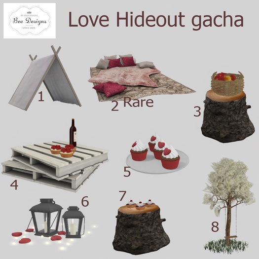 Bee designs Love Hideout gacha 6
